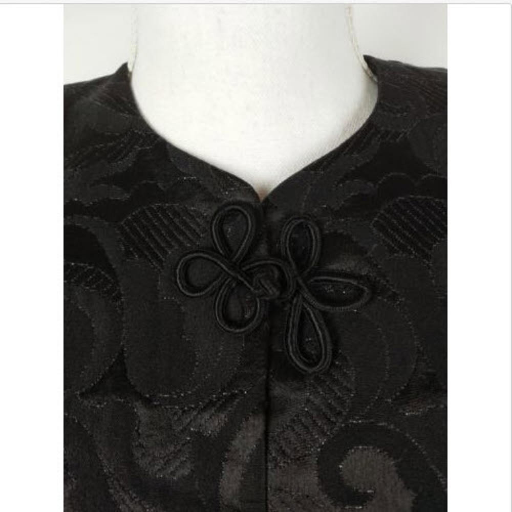 90's Evan Picone black Blazer Jacket Size 6 - Picture 2 of 8